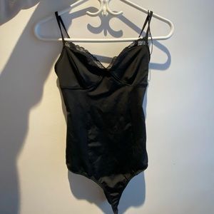 Black tanga bodysuit